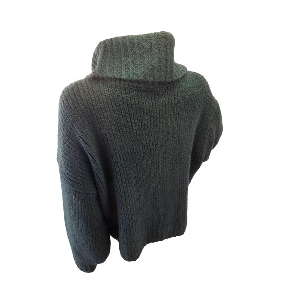 Pilcro Urban Outfitters Chunky Knit Green Sweater Women Sz M Oversize Cowl Neck - Picture 4 of 7